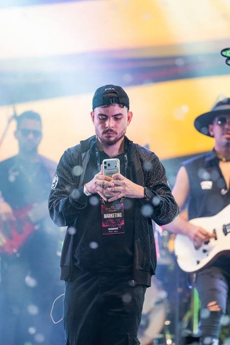 Captação de conteúdo durante o show